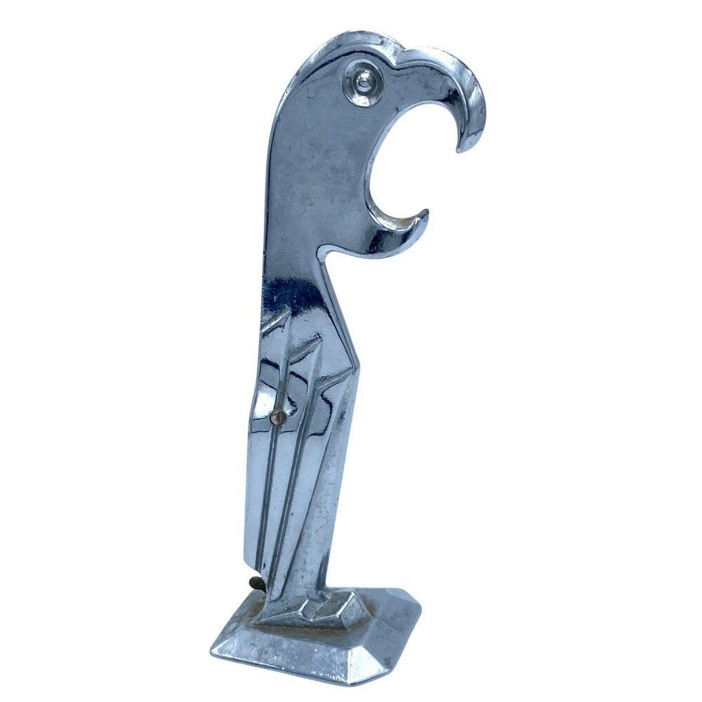 Vintage Art Deco Bottle Opener Corkscrew Barware Chrome Negbaur Parrot Retro Bar